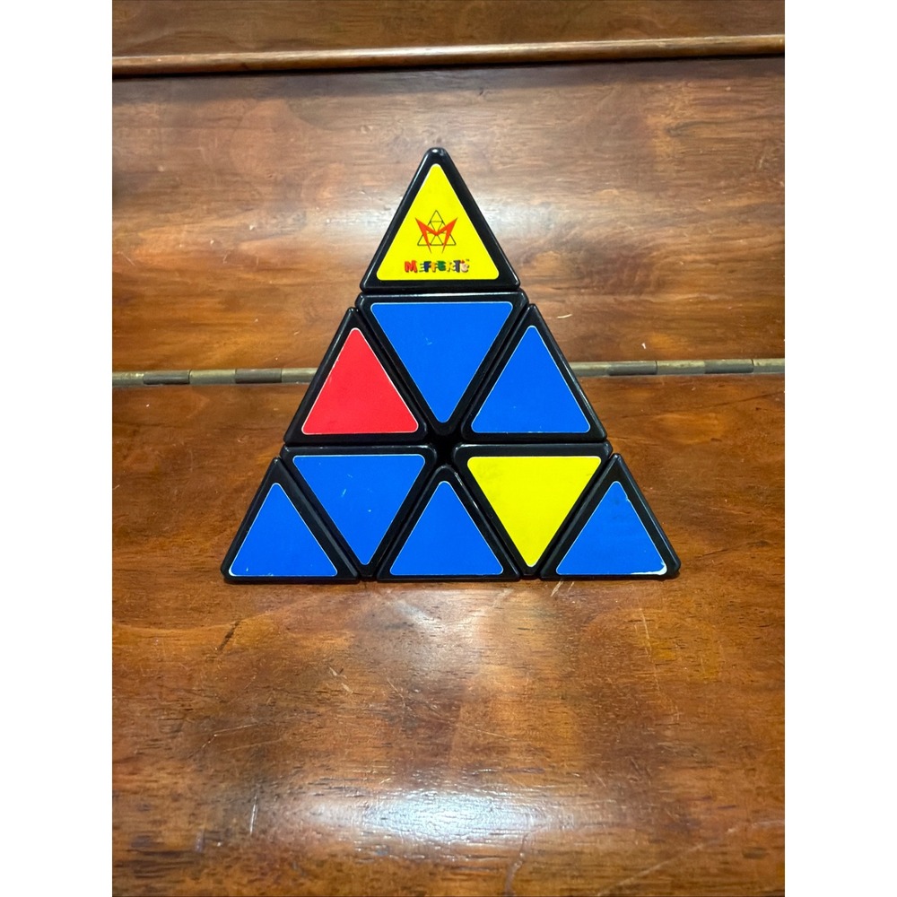 Mefferts Pyraminx and Rubiks Cube 3x3 Puzzle Bundle Set Multi Color Black